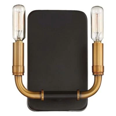 Arandela Minka Lavery Liege envelhecida Kinston bronze com destaques de latão 4062-660 * - Imagem 1 de 2