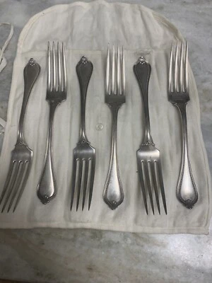 Tenedor de cena Old Newbury by Towle de plata esterlina 7 1/4" cubiertos vintage Foto 1 de 4