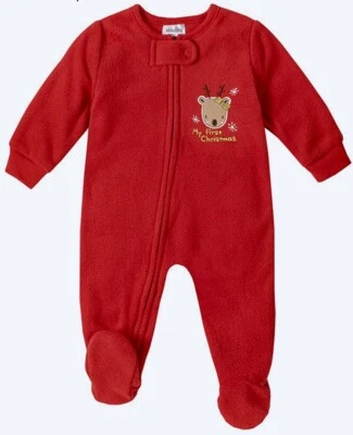 ABSORBA My First Christmas Rojo Dormir Juego Vellón 1 pieza NUEVO Infantil Niñas 6-9 meses Foto 1 de 4