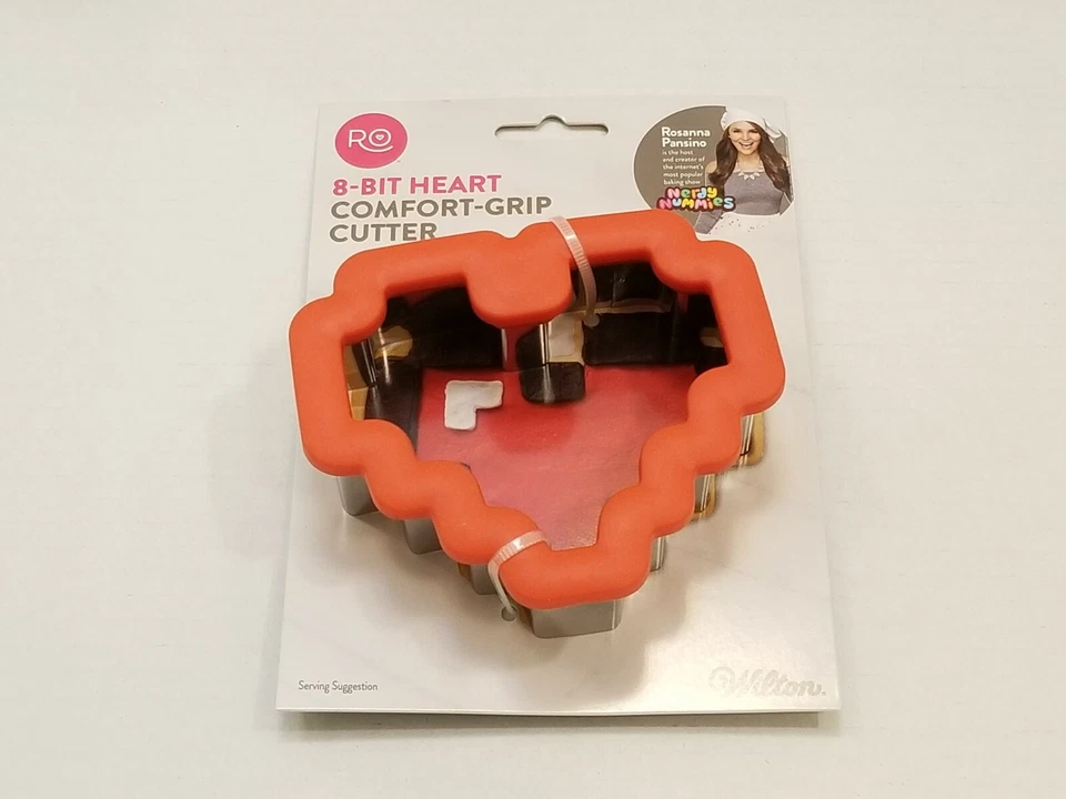 Rosanna Pansino 8-Bit Heart Comfort Grip Cookie Cutter (2310-3726) - Wilton - Image 1 of 1