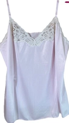 VINTAGE VANITY FAIR Baby Pink 36 SIZE 38 CAMISOLE Cotton Candy XS-S - Image 1 of 4