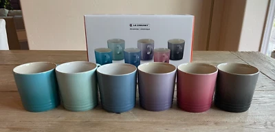 Juego de 6 tazas de café Londres Le Creuset gres pastel multicolor 12 oz NUEVO Foto 1 de 4