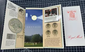 1987 U.K. Brilliant Uncirculated English 1£ Pound Coin in Booklet by Royal Mint - Picture 1 of 6