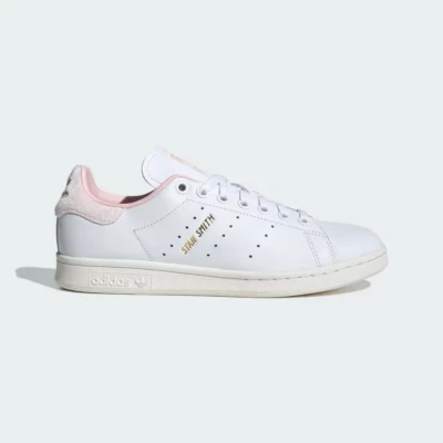 Adidas Women's Stan Smith 'White Velvet Sandy Pink' Shoes IF7002 - Image 1 of 4