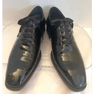 Mezlan Elysium Oxford Schuhe schwarz Lackleder Herrenschuhe Größe 8,5 M NEU! - Bild 1 von 12