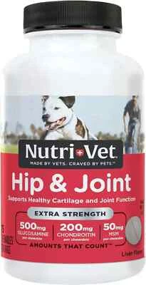 Nutri-Vet Hip & Joint Chewable Dog Supplements | Formulated with Glucosamine &