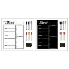 Magnetic Refrigerator Chalkboard,Weekly Menu, Meal Planner,Grocery Shopping List