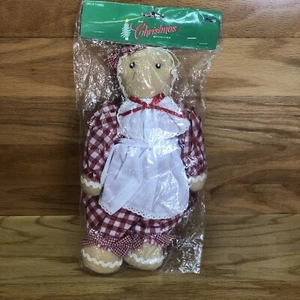 Vintage Mrs. Christmas Dolls Red & White Gingham Outfits New In Package - Picture 1 of 3