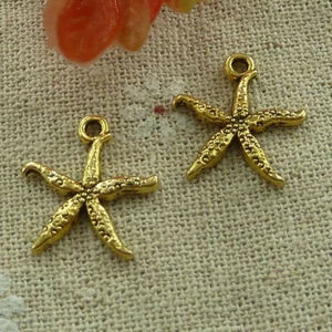 Free Ship 200 pcs Antique gold starfish charms 19x17mm L-2576 - Picture 1 of 4