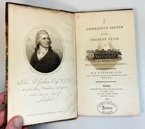 RARE Book - Descriptive Sketch of State of Vermont - America by Graham 1797 - Picture 1 of 6