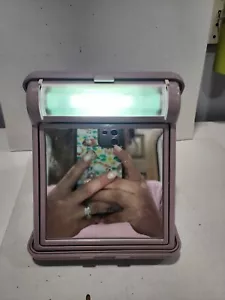 Vintage Rare Clairol Portable Makeup Mirror w/ Dual light purple - Picture 1 of 4