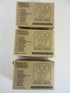 3 Preispunkt 700/27 Rennrad Reifen Schlauch 27 x1 1/8 - 1 1/4 Presta Ventil Posten Neu im Karton - Bild 1 von 6