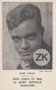 RENE CREVEL Poète KRA Babylone Dada Surréaliste Photo Martinie CARTE PUB. 1920s - Picture 1 of 2