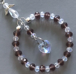 Lila Kristall Sonnenfänger Februar Geburtsstein - Schutzengel, Geburtstagsgeschenk - Bild 1 von 3