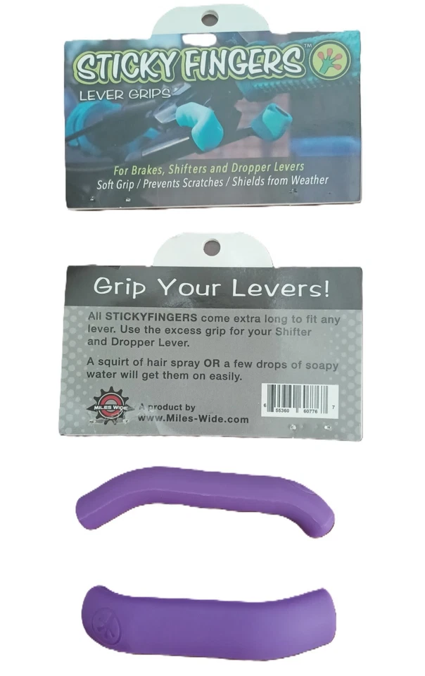 Cubiertas de palanca de freno Sticky Finger para bicicletas de montaña BMX Freestyle PÚRPURA Foto 1 de 1
