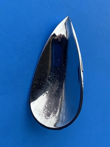 Chrome Teardrop Antique Hardware MId Century Modern Drawer Pull Cabinet Knob Cover