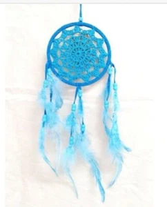 Dream Catcher 4.5" Wall Hanging Decoration Feathers Embroidery Ornament Native  - Imagen 1 de 4