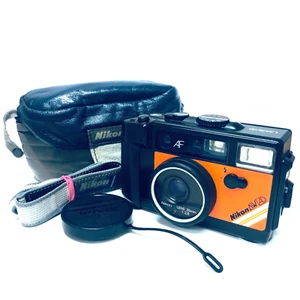 🍙Orange mit Tasche🍙seltene Farbe Nikon L35AW AD 35mm wasserdichte analoge Kamera von JP - Bild 1 von 20