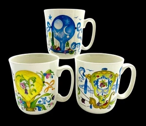 3 Villeroy & Boch Le Ballon Balloon Mugs - Bouquet - Flower - Moon & Star ‘80s - Picture 1 of 10