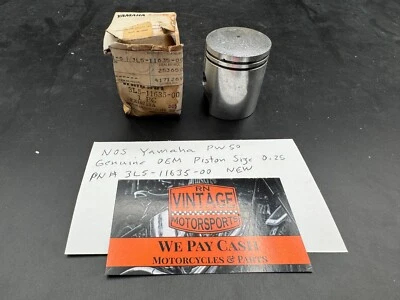 Новый из старых запасов Yamaha PW50 подлинный оригинальный производитель поршень размер 0,25 деталь # 3L5-11635-00-00 новый - Изображение 1 из 4