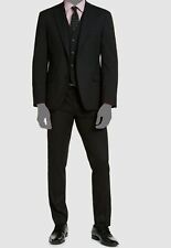 Alfani Men's Black Slim-Fit Stretch 3-Piece Suit Jacket Vest Pants Size 38S