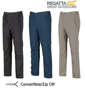Regatta Mens Leesville Convertible Zip off Trousers Shorts Lightweight Walking
