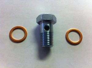 Banjo bolt & washers, Bolt 10 X 1.25 Thread. Bolt head 14mm - Picture 1 of 1