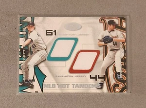 2002 HOT PROSPECTS MLB Hot Tandems Jersey #JB-RO JOSH BECKETT & ROY OSWALT /100 - Picture 1 of 2