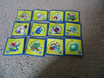 BRAND NEW GIRLGUIDING BROWNIE GUIDE INTEREST BADGES LOT OF 12 LARGER SIZE - Image 1 of 4