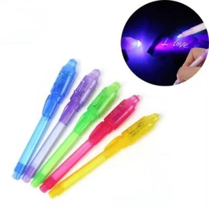 4pcs 2-in-1 Magic Light Pen Set with Uv Light – Invisible Ink Secret Message Pen - Picture 1 of 24