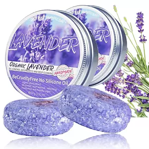 2PCS Shampoo Bar for Gray Hair, Lavender Shampoo Bar for Gray Hair, Natural Orga - Picture 1 of 12