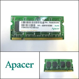APACER 512MB SOD PC2-4300 CL4 DDR2 Memory RAM for Laptop - Picture 1 of 1