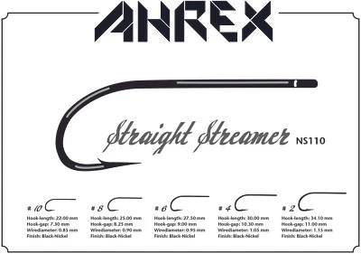 AHREX NS110 Streamer S/E 18 Haken #2 - #8 Nordic Salt Ahrex Hooks Streamer NS110