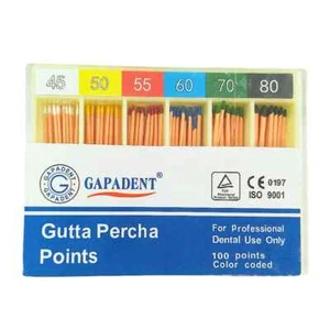 100Pcs/Box Dental Gutta Percha Points Color Coded #45-80 Mixed Endo Root Canal - Picture 1 of 5