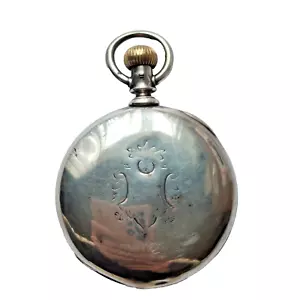 1881 Elgin Grade 2 Model 3 16s 13j BLAUER Coin Silver Pocket Watch Running - Picture 1 of 8
