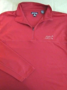 Suéter ANTIGUA GOLF para hombre XL manga larga cuello simulado 1/4 cremallera rojo polietileno spandex - Imagen 1 de 5