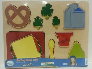 Guidecraft - Kids Sorting Food Tray- Lunch- Wood Puzzle Learning Toy NEW- Sealed - Picture 1 of 3