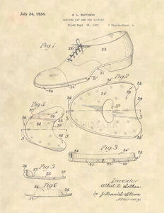 Tap Dancing Shoes US Patent Art Print - Tap Shoe Vintage Dance Class - 824 - Bild 1 von 3