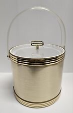 Vintage Gold Brushed Lucite Ice Bucket