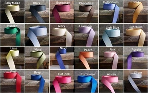 Solid Colorful 25 yards Herringbone Tape Twill Ribbon, Size 3/8", 5/8" 1.5" - Picture 1 of 26