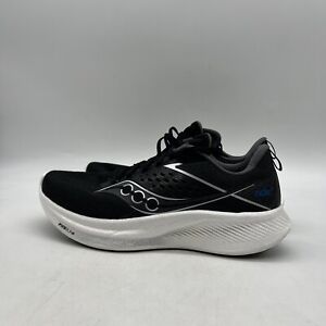 Saucony Cohesion 15 S10924-100 Mens Black White Lace Up Running Shoes Size 10
