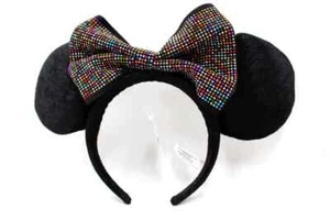 Disney Parks Minnie Mouse Headband Ears Sequin Costume Bow Hat - Picture 1 of 3