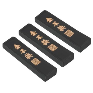 9.5x2.4x1cm Chinese Calligraphy Ink Stick 3 Pcs Rectangle Oil Smoke Ink Stick - Picture 1 of 4
