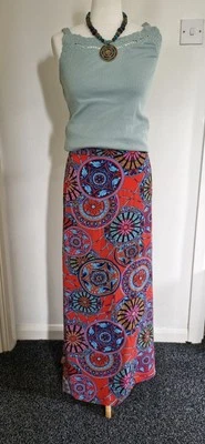Automony Size 14 Skirt Multicoloured Abstract  Print - Image 1 of 4