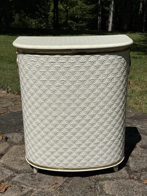 Cesta de vinilo vintage de crema Detecto New York años 50 Foto 1 de 4