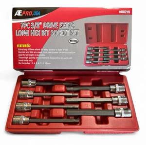 ATE Pro 7pc 3/8" Drive Extra Long Hex Bit Socket Set 88215 Metric - Picture 1 of 4
