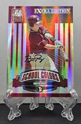 Buster Posey 2008 Donruss Elite Extra Edition SCHOOL COLORS AUTO 30/50 FSU RARE  - Image 1 of 3