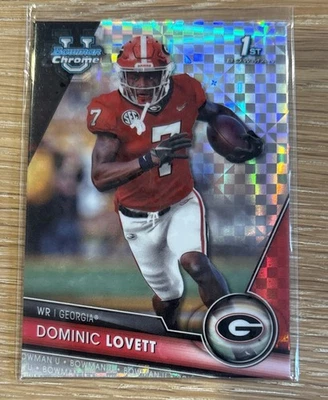 2023 Bowman University Chrome Dominic Lovett X-Fractor Refractor #64 - Image 1 of 2