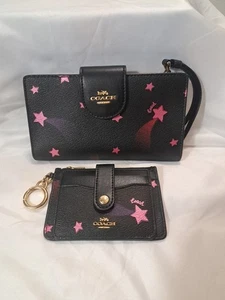 Coach black and Pink Disco Star wallet and Card Holder - Picture 1 of 5