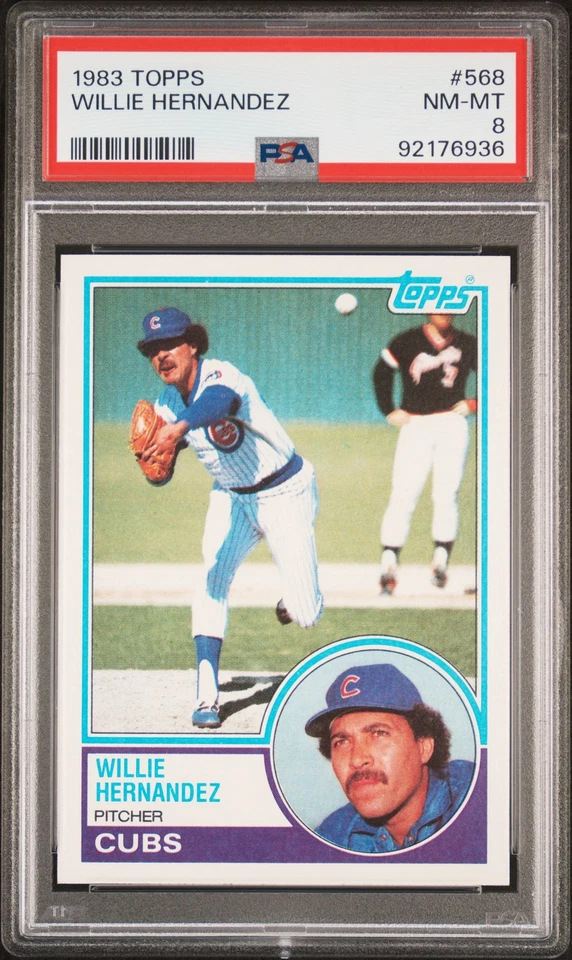 1983 Topps Willie Hernandez #568 PSA 8 - Image 1 of 2